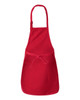 Q-Tees Q4350 Full-Length Apron With 2 Pockets | Red